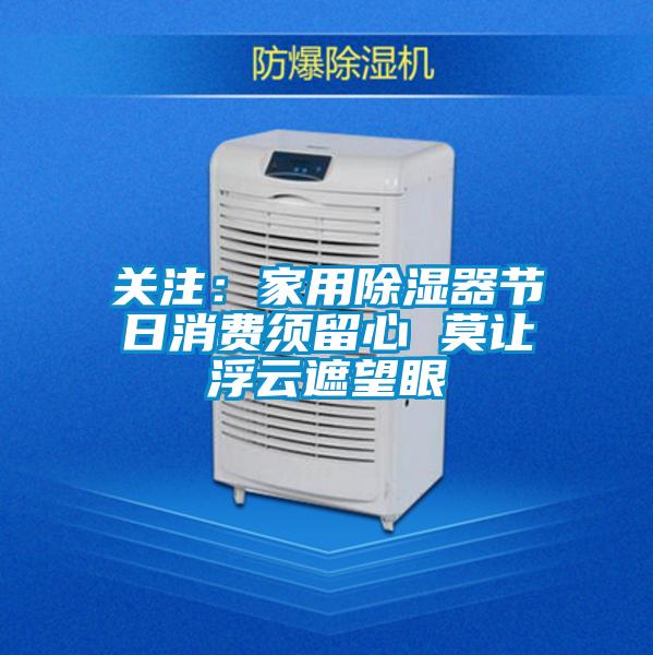关注:家用除湿器节日消费须留心 莫让浮云遮望眼