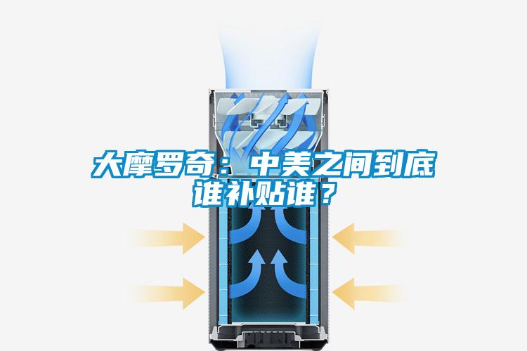 大摩罗奇：中美之间到底谁补贴谁？