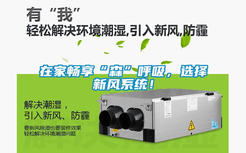 在家畅享“森”呼吸，选择新风系统！