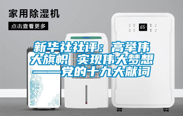 新华社社评:高举伟大旗帜 实现伟大梦想——党的十九大献词