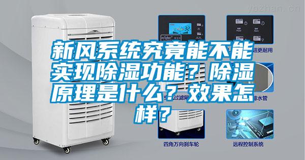 新风系统究竟能不能实现除湿功能?除湿原理是什么?效果怎样?