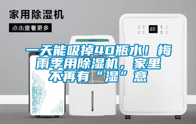 一天能吸掉40瓶水！梅雨季用除湿机，家里不再有“湿”意