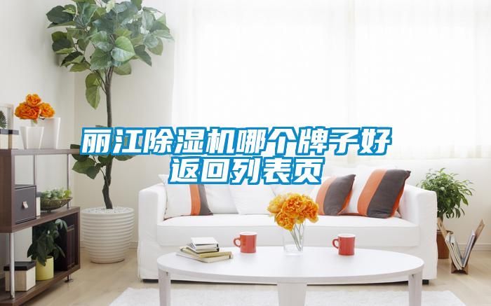 丽江除湿机哪个牌子好 返回列表页