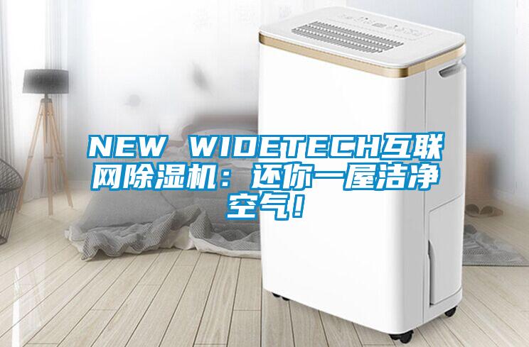 NEW WIDETECH互联网除湿机：还你一屋洁净空气！