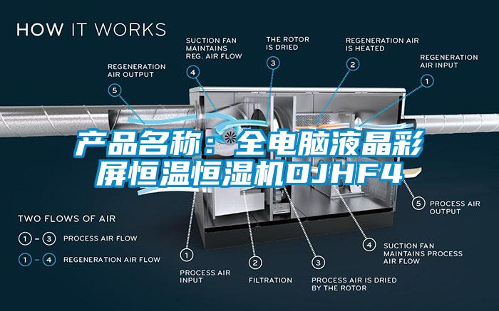 产品名称：全电脑液晶彩屏恒温恒湿机DJHF4