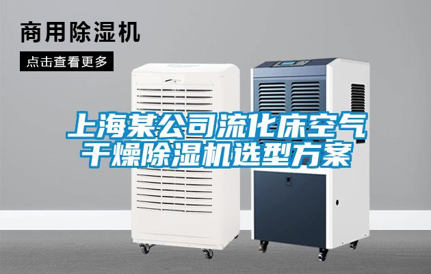 上海某公司流化床空气干燥除湿机选型方案
