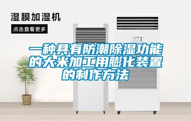 一种具有防潮除湿功能的大米加工用膨化装置的制作方法