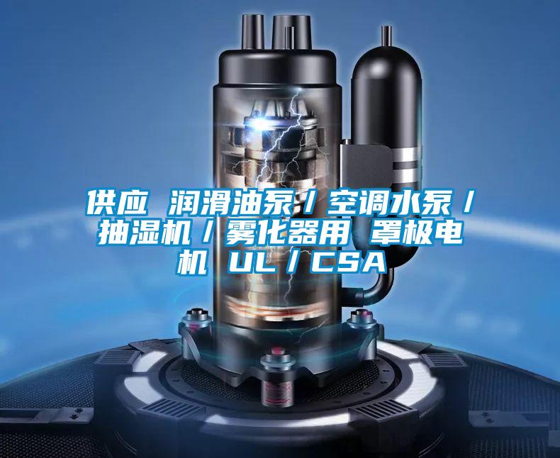 供应 润滑油泵/空调水泵/抽湿机/雾化器用 罩极电机 UL/CSA
