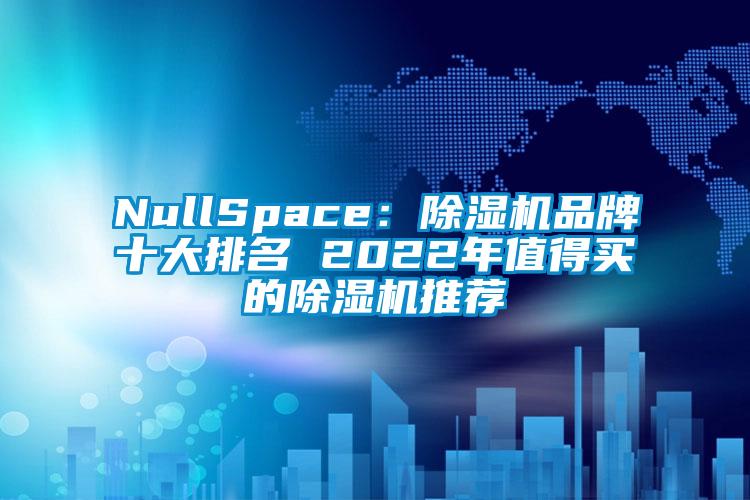 NullSpace：除湿机品牌十大排名 2022年值得买的除湿机推荐