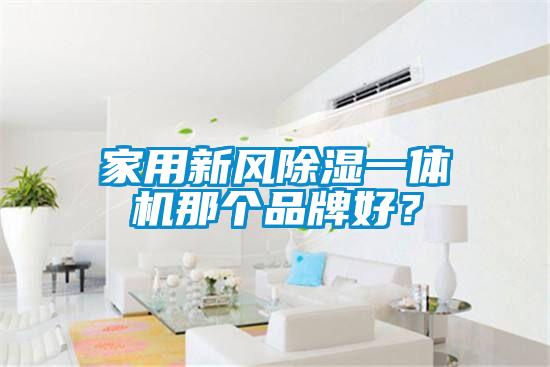 家用新风除湿一体机那个品牌好？
