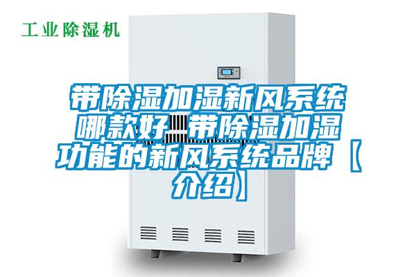 带除湿加湿新风系统哪款好 带除湿加湿功能的新风系统品牌【介绍】