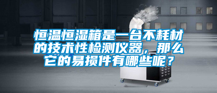 恒温恒湿箱是一台不耗材的技术性检测仪器，那么它的易损件有哪些呢？