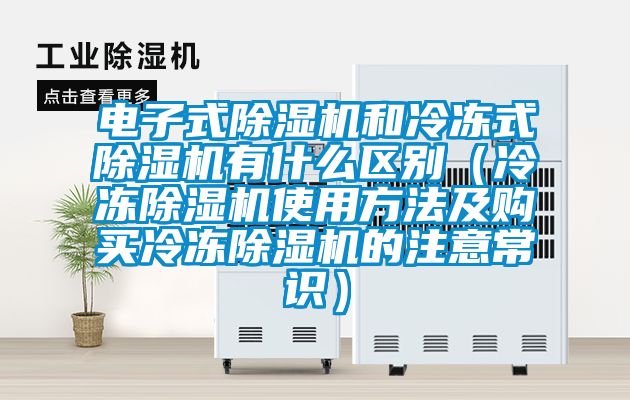 电子式除湿机和冷冻式除湿机有什么区别（冷冻除湿机使用方法及购买冷冻除湿机的注意常识）