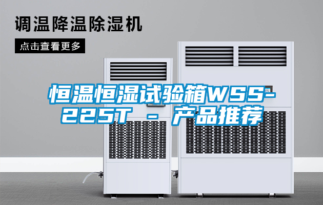 恒温恒湿试验箱WSS-225T - 产品推荐