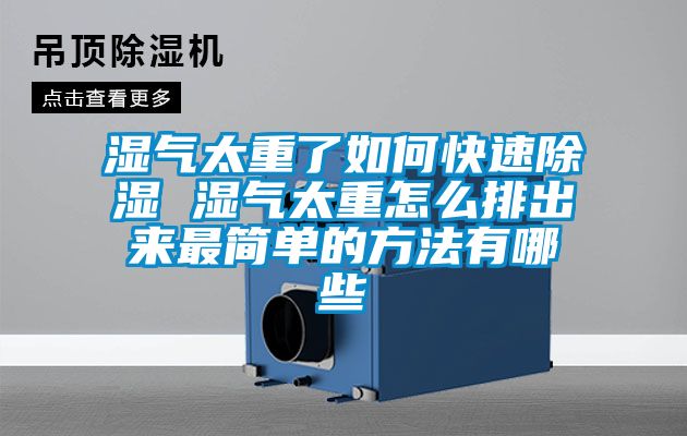 湿气太重了如何快速除湿 湿气太重怎么排出来最简单的方法有哪些