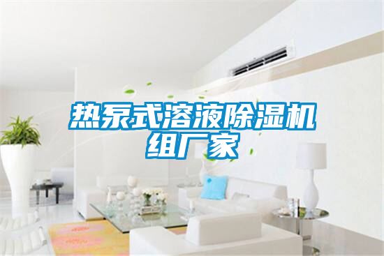 热泵式溶液除湿机组厂家