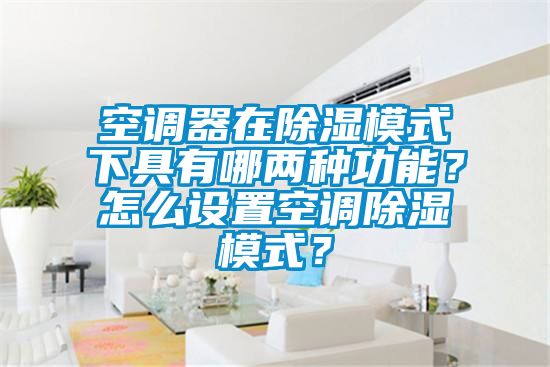 空调器在除湿模式下具有哪两种功能？怎么设置空调除湿模式？