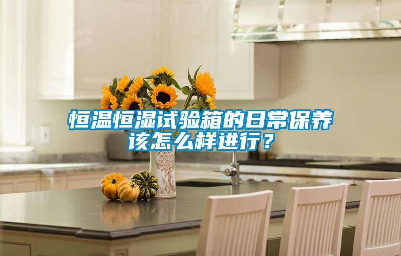 恒温恒湿试验箱的日常保养该怎么样进行？