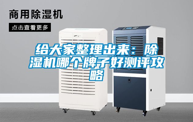 给大家整理出来：除湿机哪个牌子好测评攻略