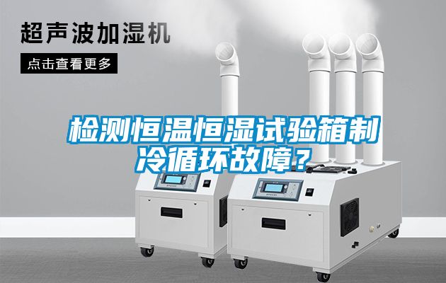 检测恒温恒湿试验箱制冷循环故障？