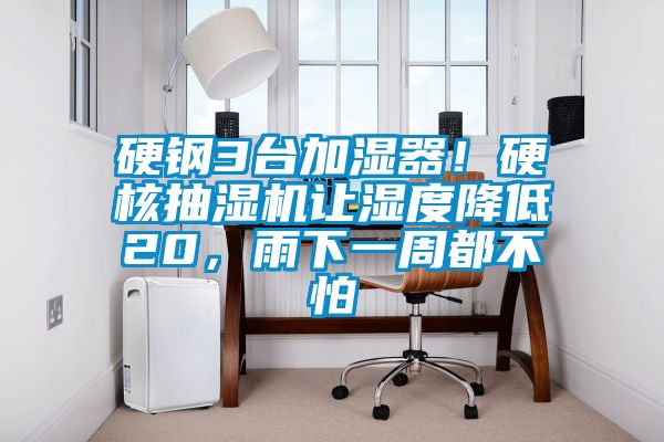 硬钢3台加湿器！硬核抽湿机让湿度降低20，雨下一周都不怕