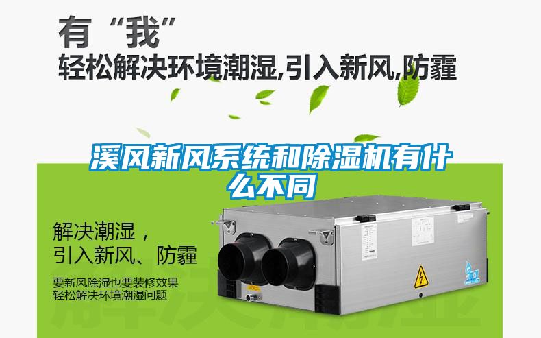 溪风新风系统和除湿机有什么不同