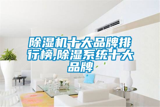除湿机十大品牌排行榜,除湿系统十大品牌