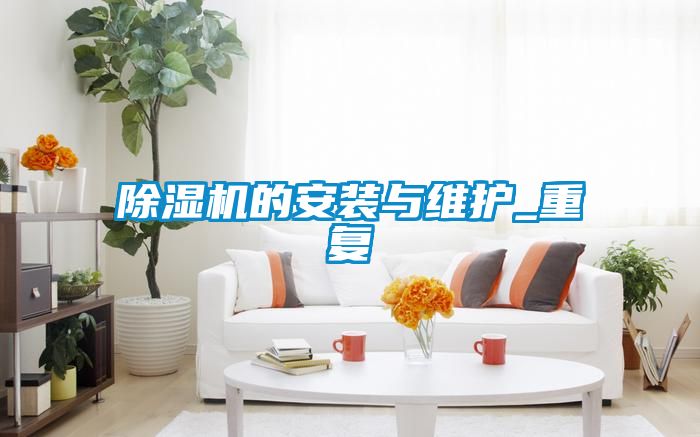 除湿机的安装与维护_重复
