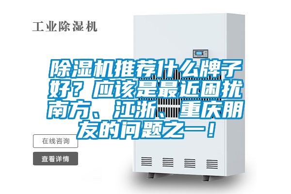 除湿机推荐什么牌子好？应该是最近困扰南方、江浙、重庆朋友的问题之一！