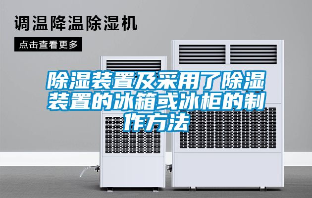 除湿装置及采用了除湿装置的冰箱或冰柜的制作方法