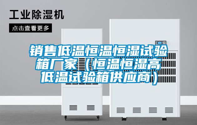 销售低温恒温恒湿试验箱厂家（恒温恒湿高低温试验箱供应商）