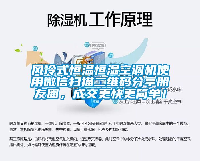 风冷式恒温恒湿空调机使用微信扫描二维码分享朋友圈，成交更快更简单！