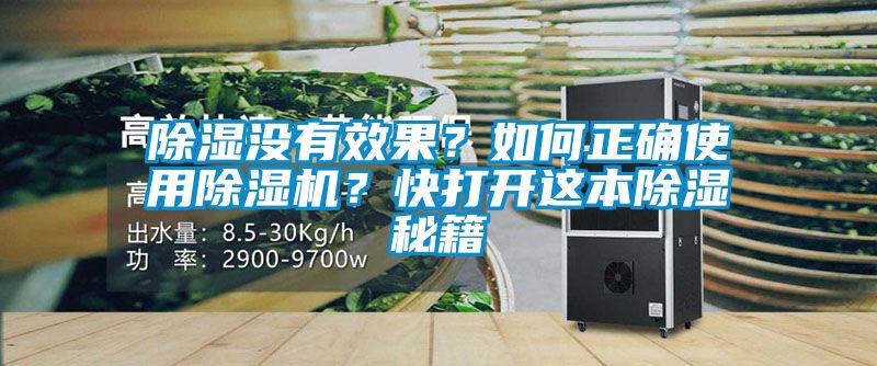 除湿没有效果？如何正确使用除湿机？快打开这本除湿秘籍
