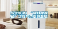 高效除湿）“烟台除湿机”优雅气势皇冠品质