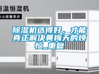 行业新闻除湿机选得好，才能真正解决黄梅天的烦恼_重复