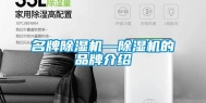 名牌除湿机—除湿机的品牌介绍