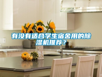 行业新闻有没有适合学生宿舍用的除湿机推荐？