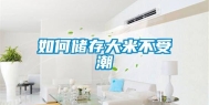 如何储存大米不受潮