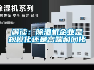 行业新闻解读：除湿机企业是规模化还是高端利润化