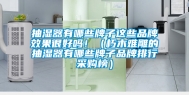 抽湿器有哪些牌子这些品牌效果很好吗！（朽木难雕的抽湿器有哪些牌子品牌排行采购榜）