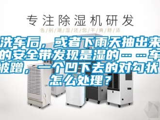 企业新闻洗车后，或者下雨天抽出来的安全带发现是湿的……车被蹭，一个凹下去的对勾状，怎么处理？