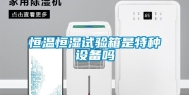 恒温恒湿试验箱是特种设备吗