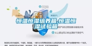恒温恒湿培养箱,恒温恒湿试验箱