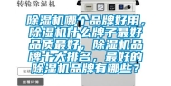 除湿机哪个品牌好用，除湿机什么牌子最好品质最好，除湿机品牌十大排名，最好的除湿机品牌有哪些？