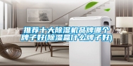 推荐十大除湿机品牌哪个牌子好(除湿盒什么牌子好)
