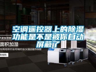 行业新闻空调遥控器上的除湿功能是不是被你自动屏蔽了