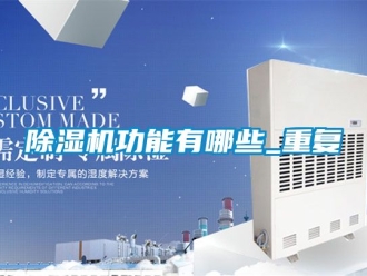 行业新闻除湿机功能有哪些_重复
