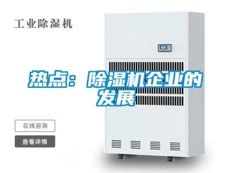 行业新闻热点：除湿机企业的发展