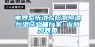 电器系统试验检测恒温恒湿试验箱厂家 返回列表页