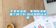 卖家除湿机，家用除湿机哪个牌子好,应该如何选择呢